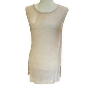 Signature Studio Women's Ivory Sleeveless Scoop Neck Tank Top Size S​